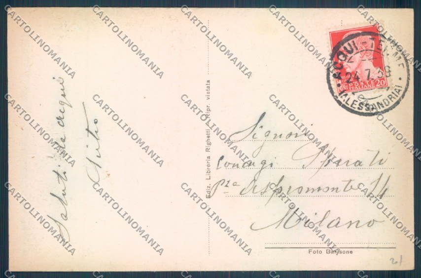 Alessandria Acqui cartolina LQ0332 – retro