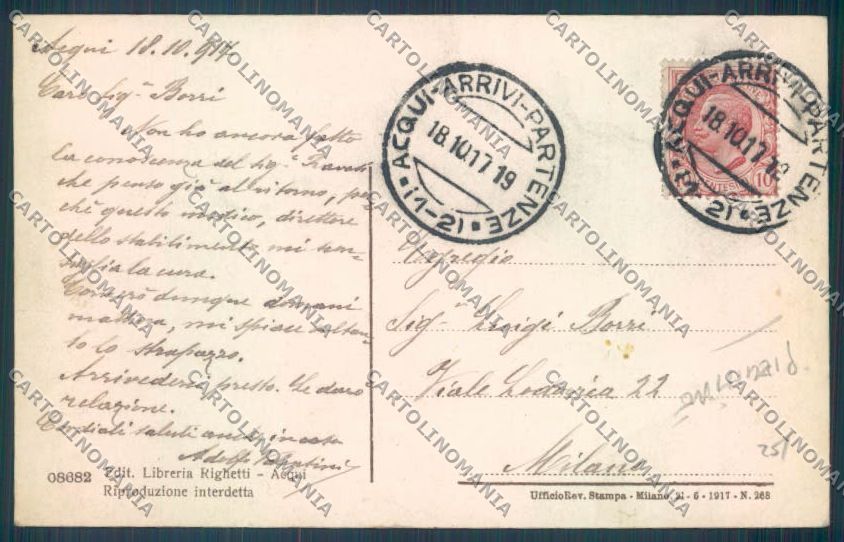 Alessandria Acqui cartolina LQ0342 – retro