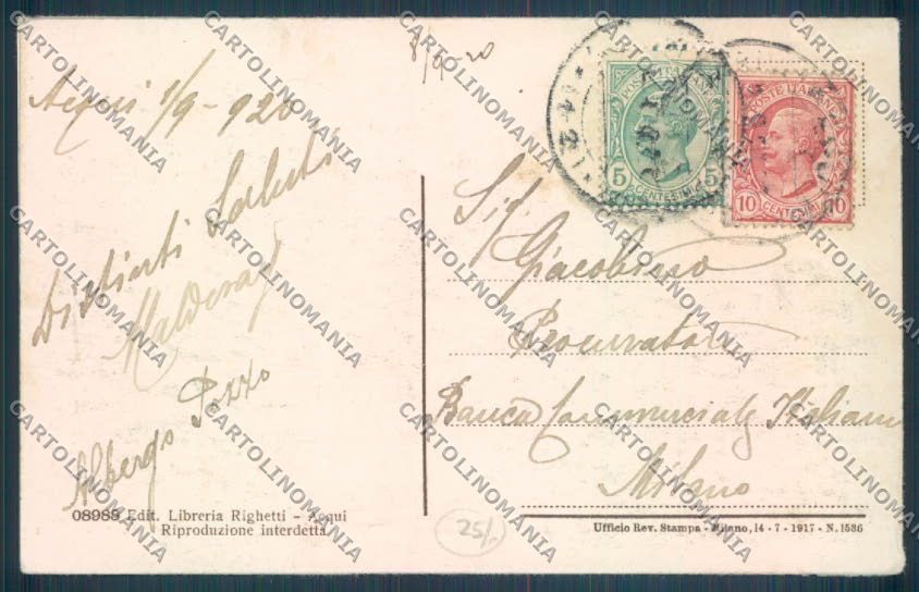 Alessandria Acqui SCOLLATA cartolina LQ0344 – retro