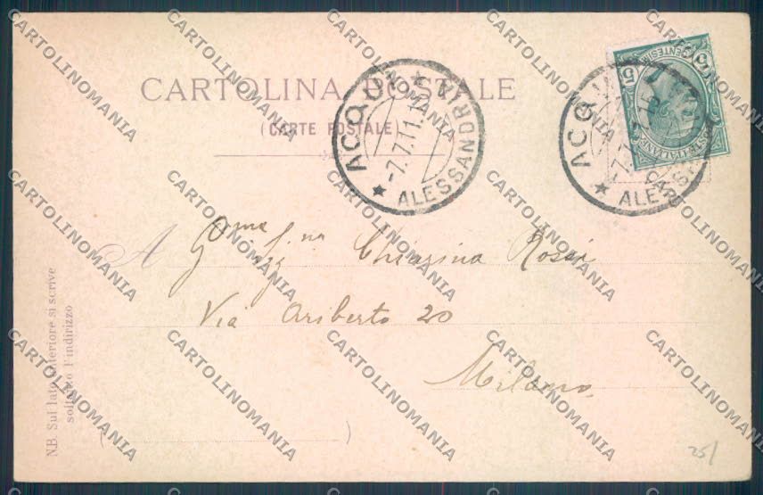 Alessandria Acqui cartolina LQ0346 – retro