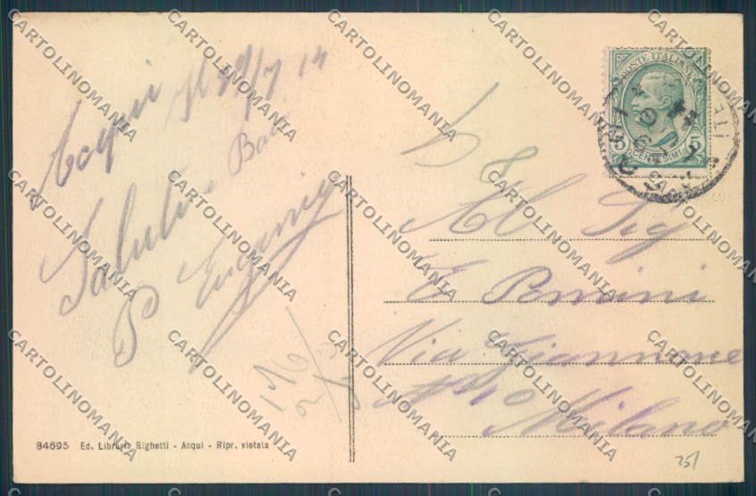 Alessandria Acqui Terme Militari cartolina LQ0349 – retro
