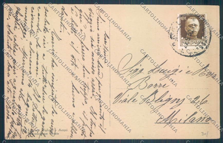 Alessandria Acqui cartolina LQ0355 – retro