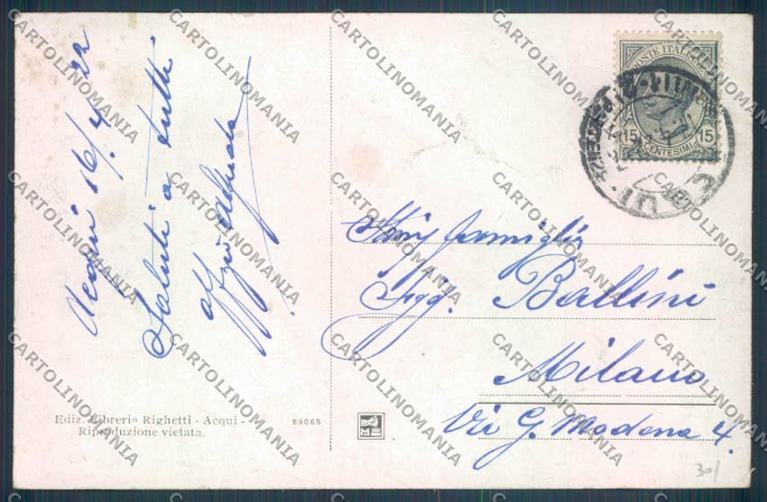 Alessandria Acqui Carrozza cartolina LQ0361 – retro