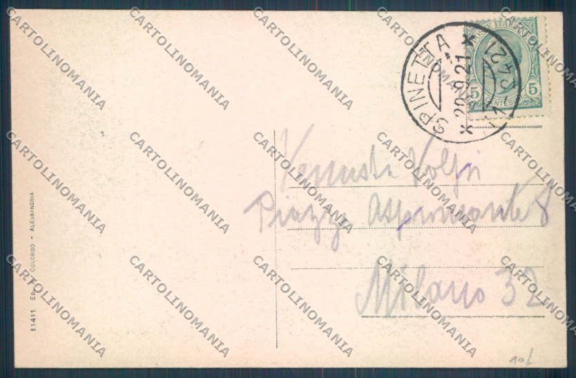 Alessandria Marengo Napoleone cartolina LQ0366 – retro