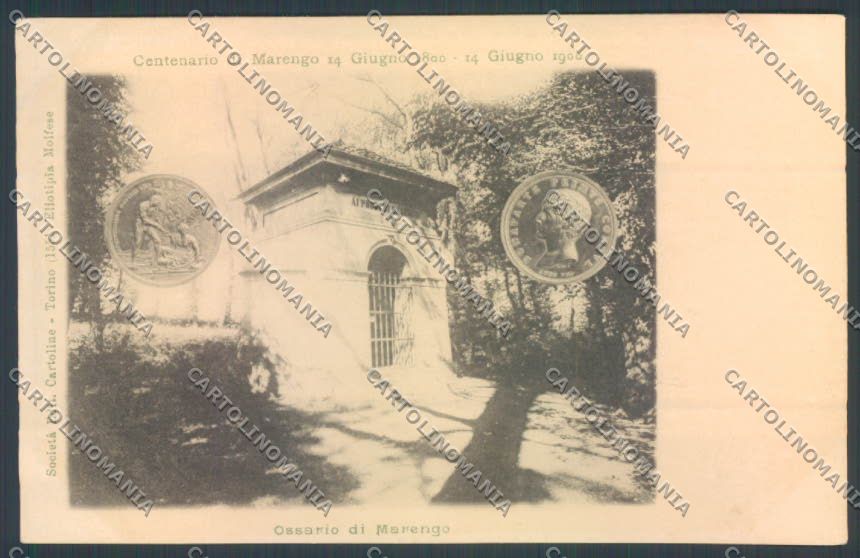 Alessandria Marengo Numismatica cartolina LQ0374 – fronte