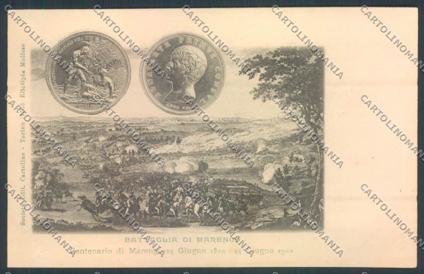 Alessandria Marengo Numismatica cartolina LQ0377 – fronte