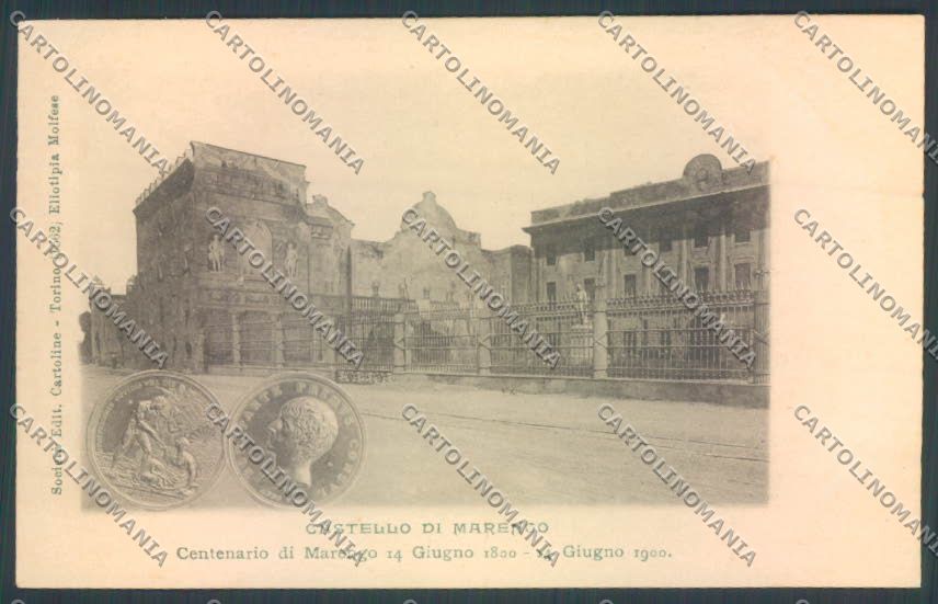 Alessandria Marengo Numismatica cartolina LQ0378 – fronte