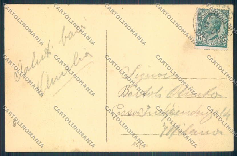 Alessandria Marengo Napoleone cartolina LQ0386 – retro