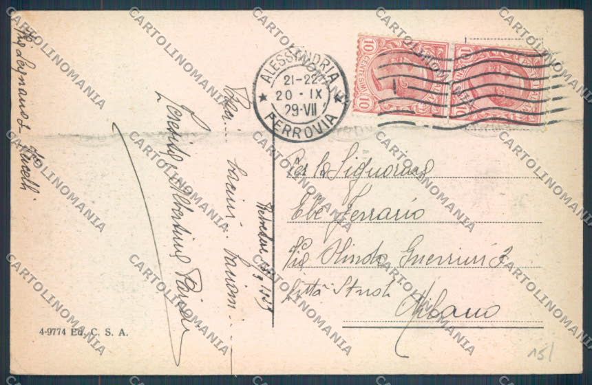 Alessandria Marengo cartolina LQ0393 – retro