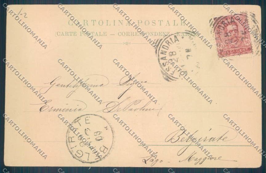 Alessandria Marengo Numismatica Napoleone cartolina LQ0397 – retro