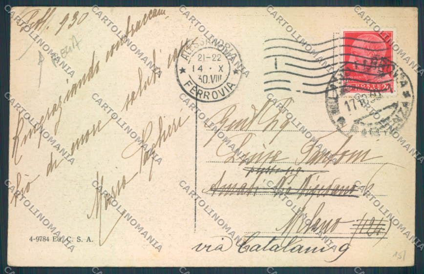 Alessandria Spinetta Marengo PIEGA cartolina LQ0404 – retro