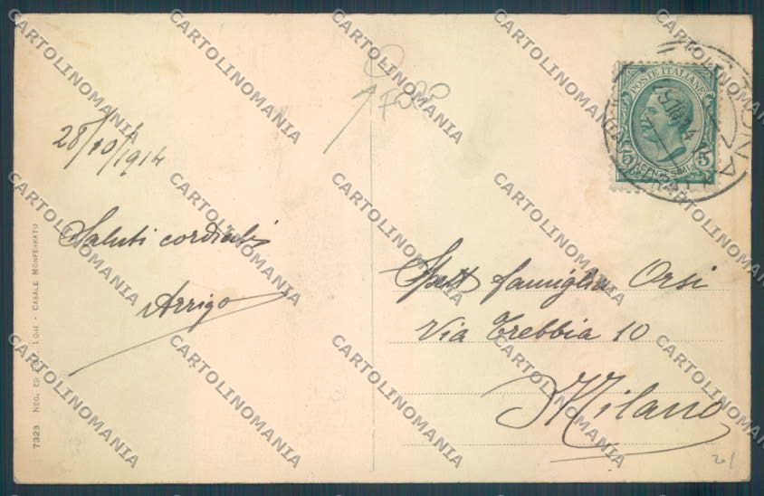 Alessandria Tortona FORO cartolina LQ0431 – retro