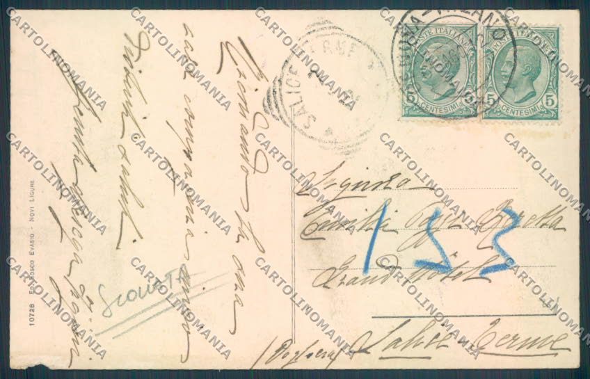 Alessandria Novi Ligure SCOLLATA cartolina LQ0465 – retro