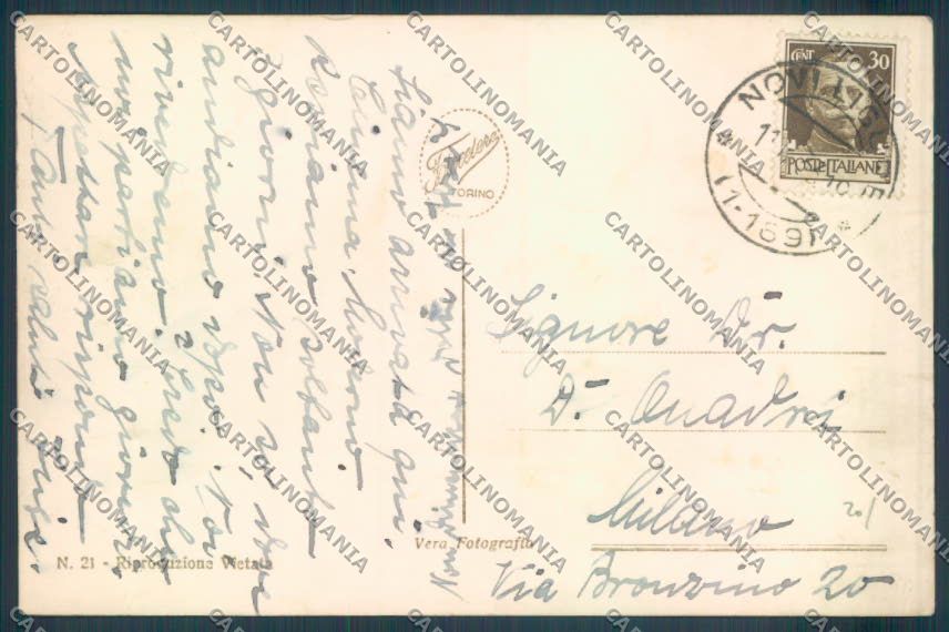 Alessandria Novi Ligure Scuola Foto cartolina LQ0470 – retro