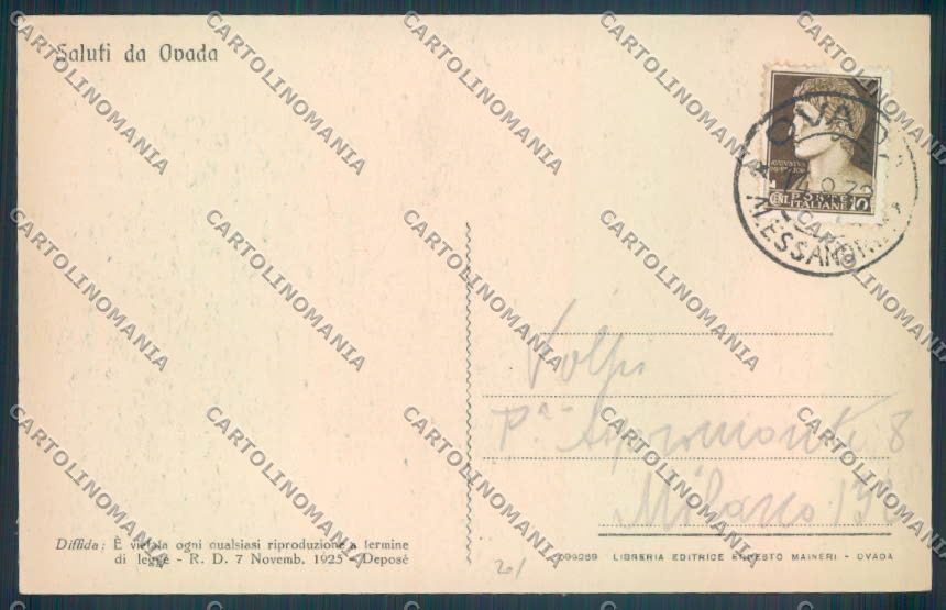 Alessandria Ovada cartolina LQ0480 – retro