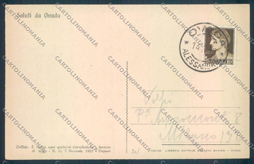 Alessandria Ovada cartolina LQ0482 – retro