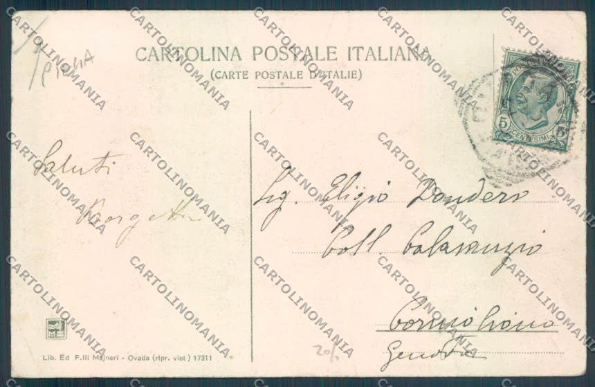 Alessandria Ovada PIEGA cartolina LQ0487 – retro