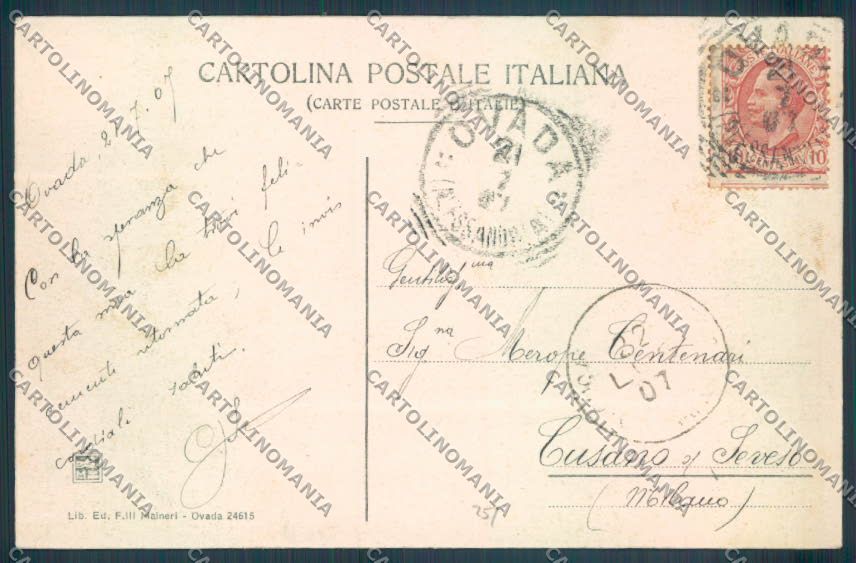 Alessandria Ovada Orba cartolina LQ0495 – retro