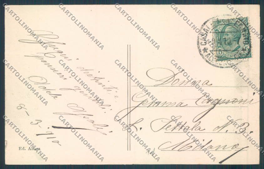 Alessandria Casale Monferrato Giovanni Lanza cartolina LQ0517 – retro
