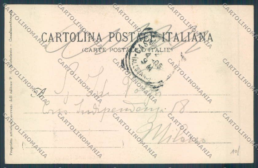 Alessandria Casale Monferrato cartolina LQ0523 – retro