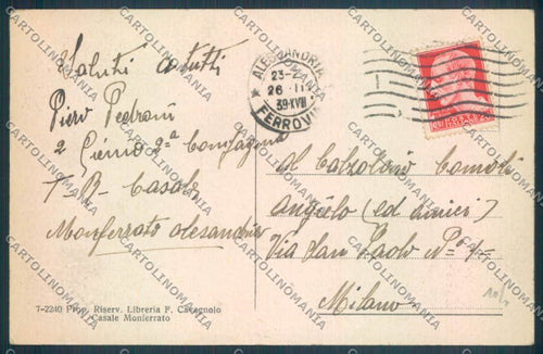 Alessandria Casale Monferrato cartolina LQ0527 – retro