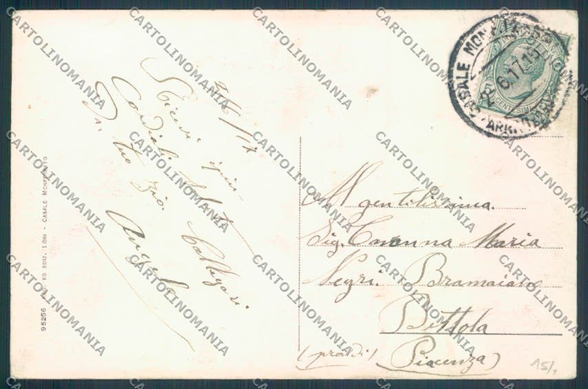 Alessandria Casale Monferrato cartolina LQ0539 – retro
