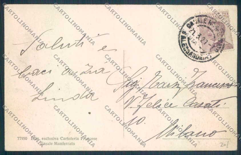 Alessandria Casale Monferrato cartolina LQ0550 – retro