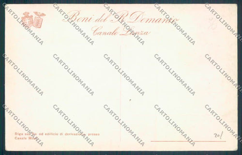 Alessandria Casale Monferrato Demanio Canale Lanza Diga cartolina LQ0555 – retro