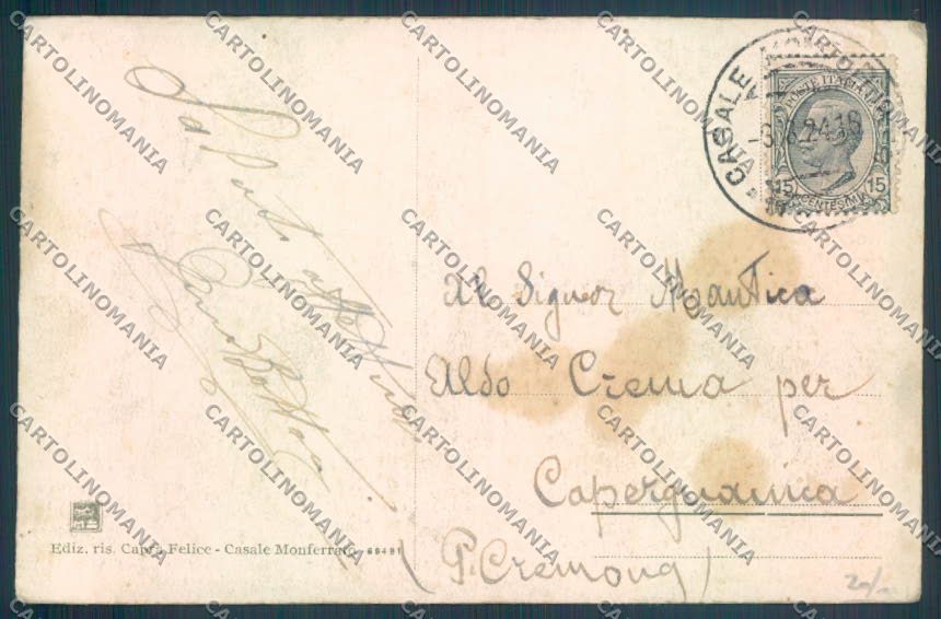 Alessandria Casale Monferrato cartolina LQ0562 – retro
