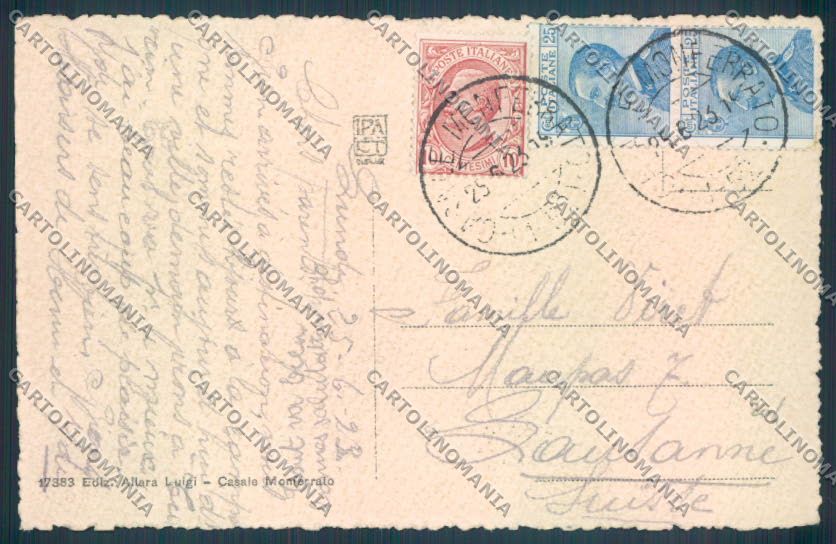 Alessandria Casale Monferrato cartolina LQ0563 – retro