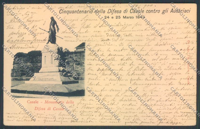 Alessandria Casale Monferrato cartolina LQ0566 – fronte