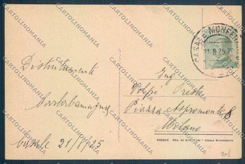 Alessandria Casale Monferrato cartolina LQ0568 – retro