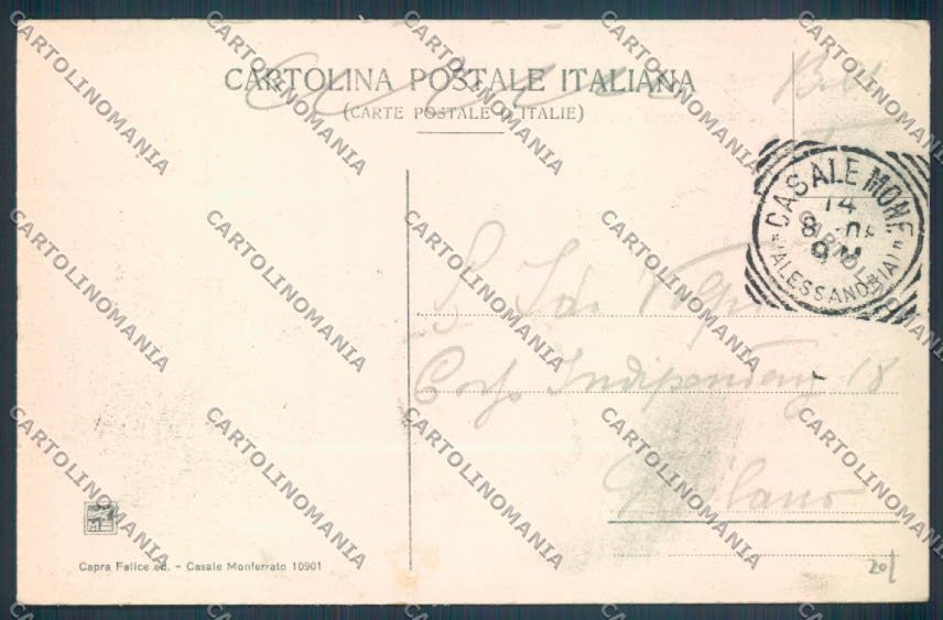 Alessandria Casale Monferrato Stazione cartolina LQ0576 – retro
