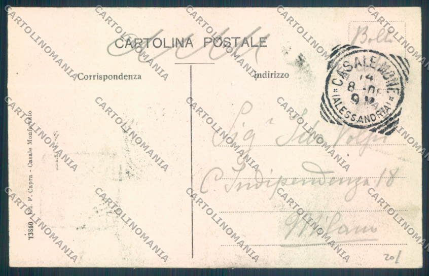Alessandria Casale Monferrato Ottavi cartolina LQ0578 – retro