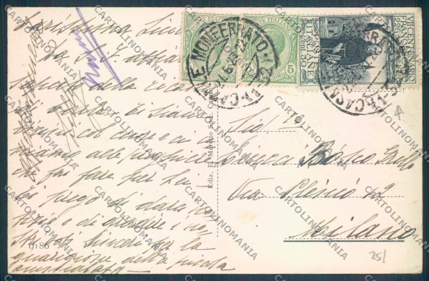 Alessandria Casale Monferrato Caserma cartolina LQ0590 – retro