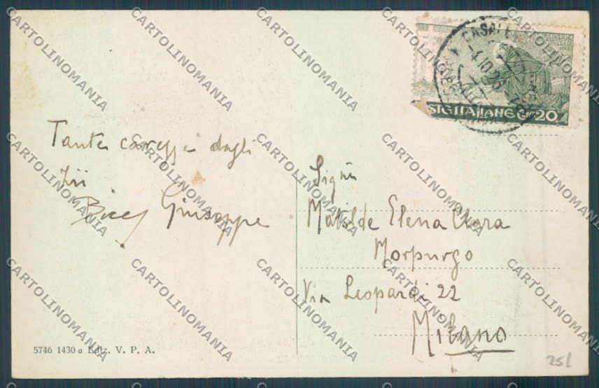 Alessandria Casale Monferrato cartolina LQ0593 – retro
