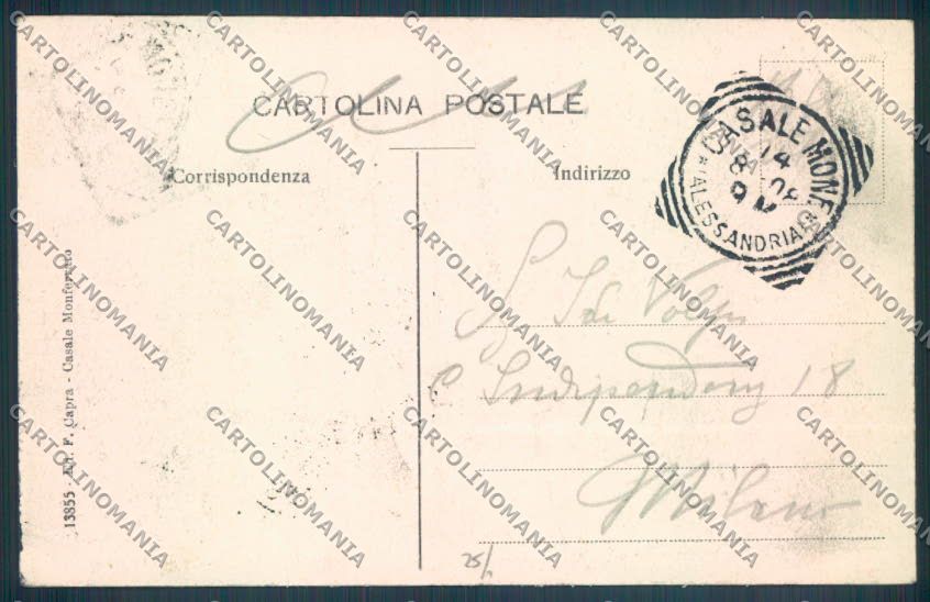 Alessandria Casale Monferrato cartolina LQ0596 – retro