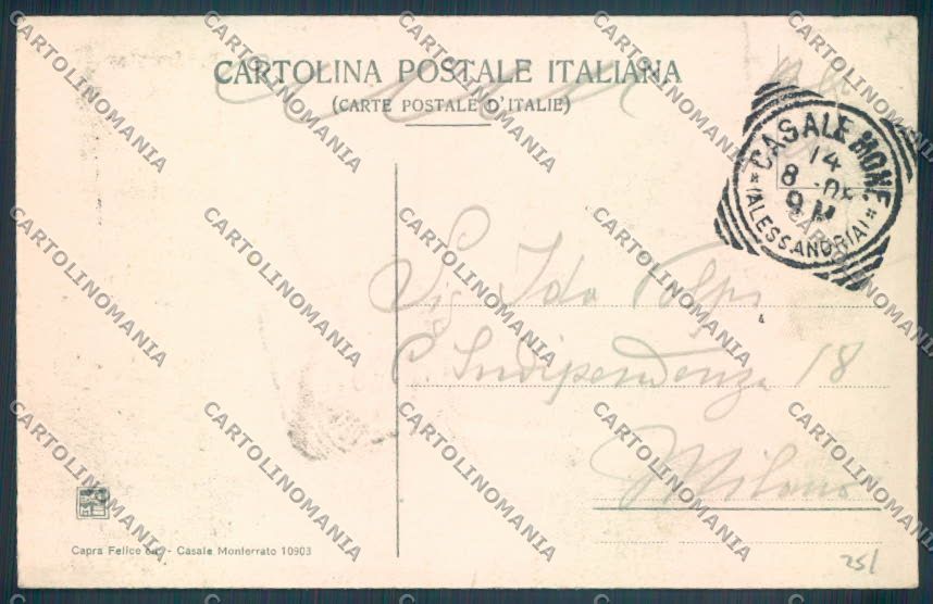 Alessandria Casale Monferrato cartolina LQ0598 – retro