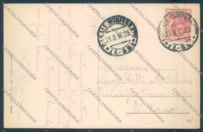 Alessandria Casale Monferrato cartolina LQ0599 – retro