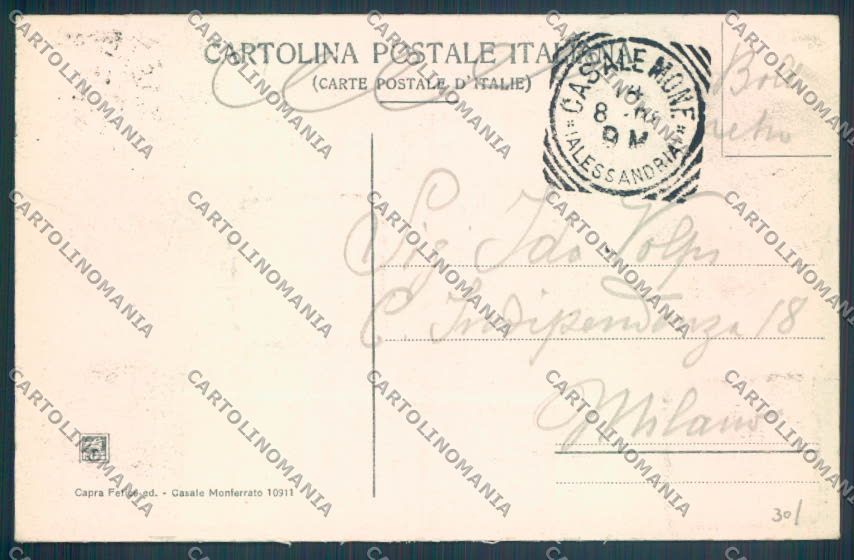 Alessandria Casale Monferrato cartolina LQ0605 – retro