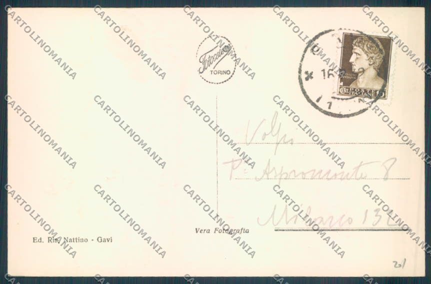 Alessandria Gavi Foto cartolina LQ0646 – retro