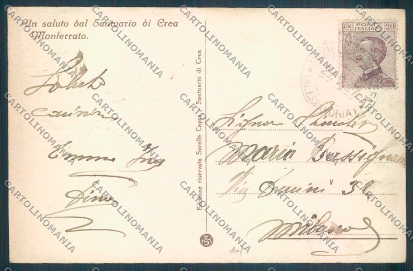 Alessandria Serralunga di Crea cartolina LQ0690 – retro