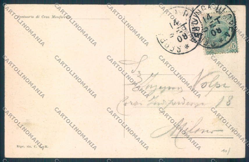 Alessandria Serralunga di Crea cartolina LQ0693 – retro