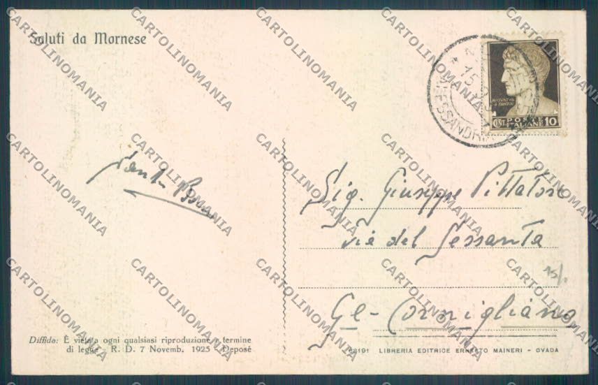 Alessandria Mornese cartolina LQ0706 – retro