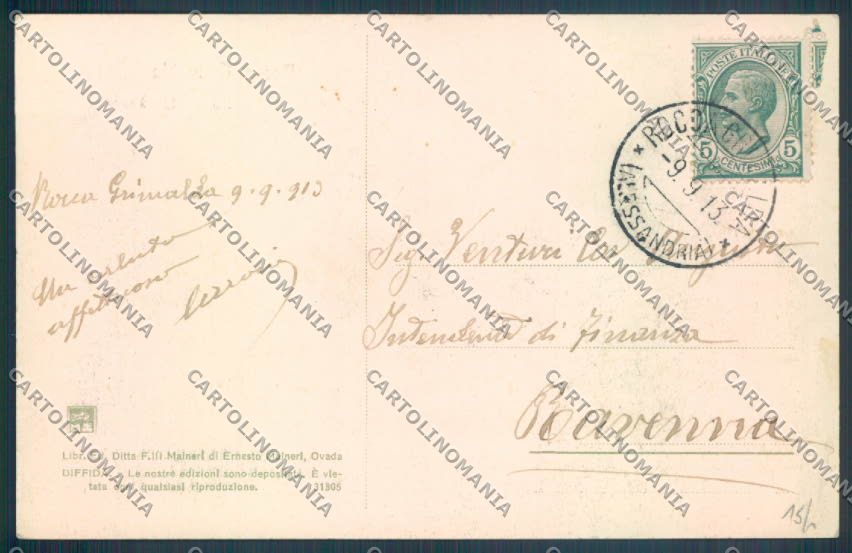 Alessandria Rocca Grimaldi cartolina LQ0738 – retro