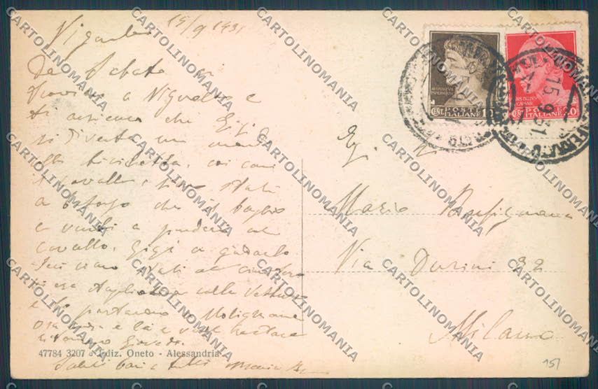 Alessandria Vignale Monferrato cartolina LQ0747 – retro