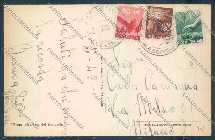 Alessandria Pozzengo cartolina LQ0767 – retro