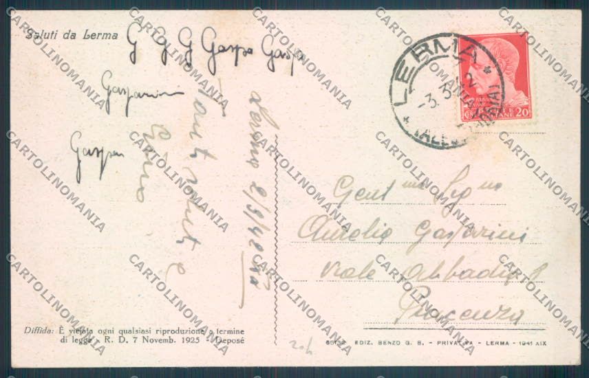 Alessandria Lerma cartolina LQ0776 – retro