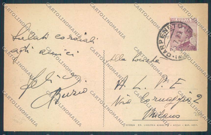 Alessandria Acqui Carpeneto cartolina LQ0794 – retro