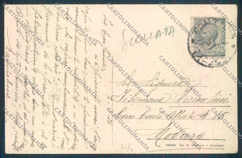Alessandria Voltaggio Scollata cartolina LQ0808 – retro